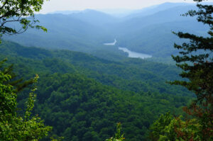 Lush Virginia forest and mountain landscape near Lynchburg VA air duct cleaning service area