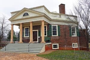 HVAC contractor Forest VA near Poplar Forest, Thomas Jefferson's historic retreat with brick facade
