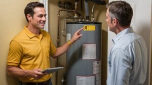 Water heater leaking from bottom explained by plumber to homeowner