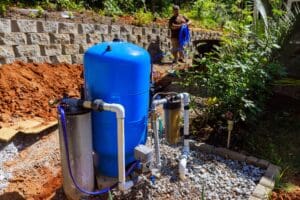 Well water pressure tank installation for Halifax VA plumbing system