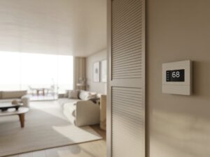 Reduce Energy Bill During Heatwave: Lynchburg VA thermostat shows inefficient 68Â°F setting